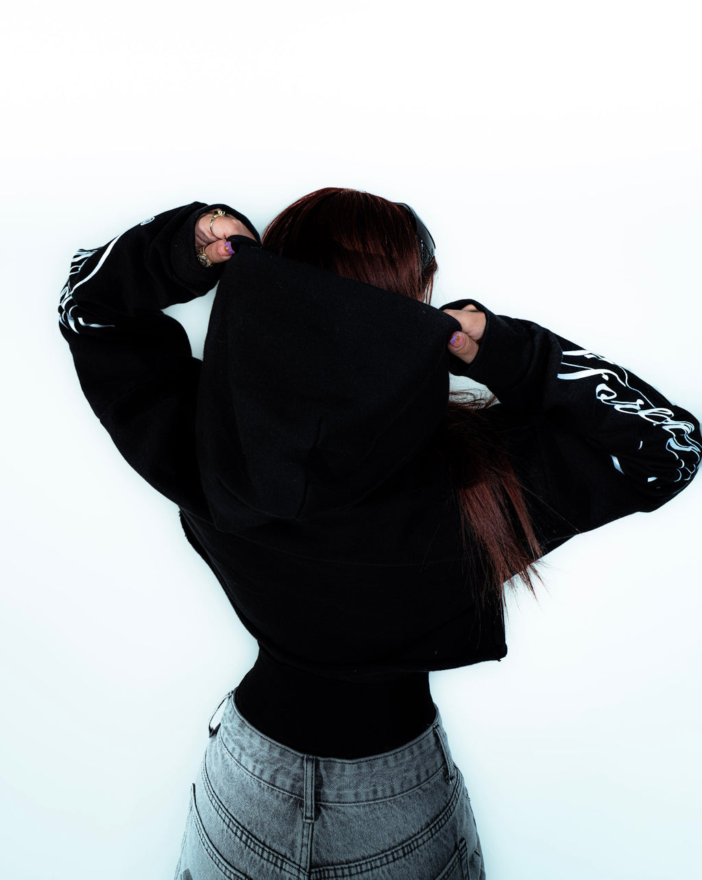 Scripture Cropped Hoodie (BLACK)