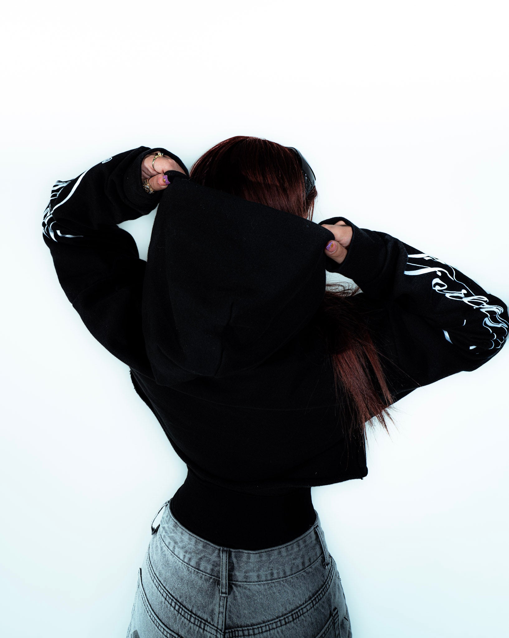 Scripture Cropped Hoodie (BLACK)