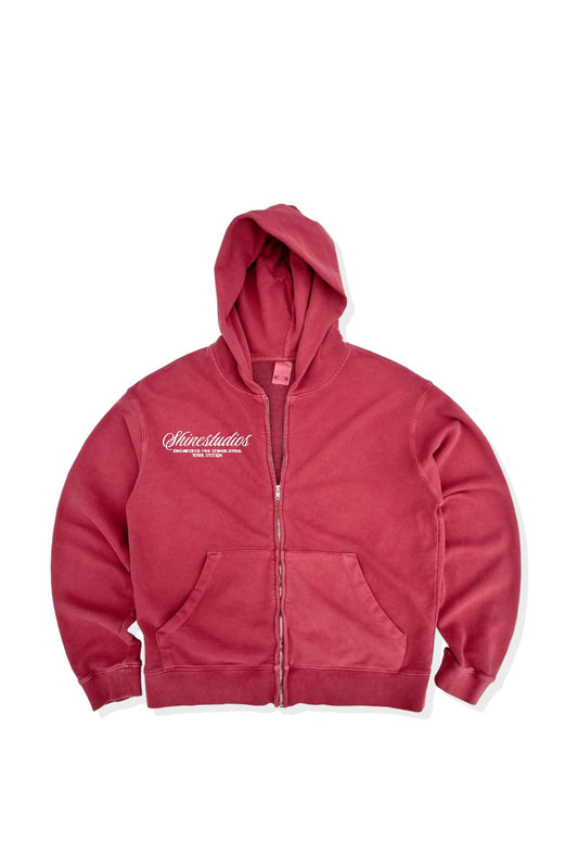 Vintage Red Terry Terry Zip